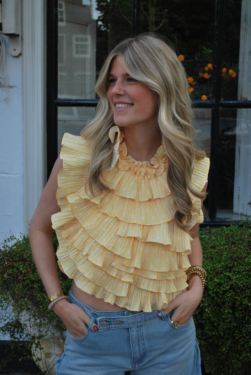 Liva Top - Geel Stip