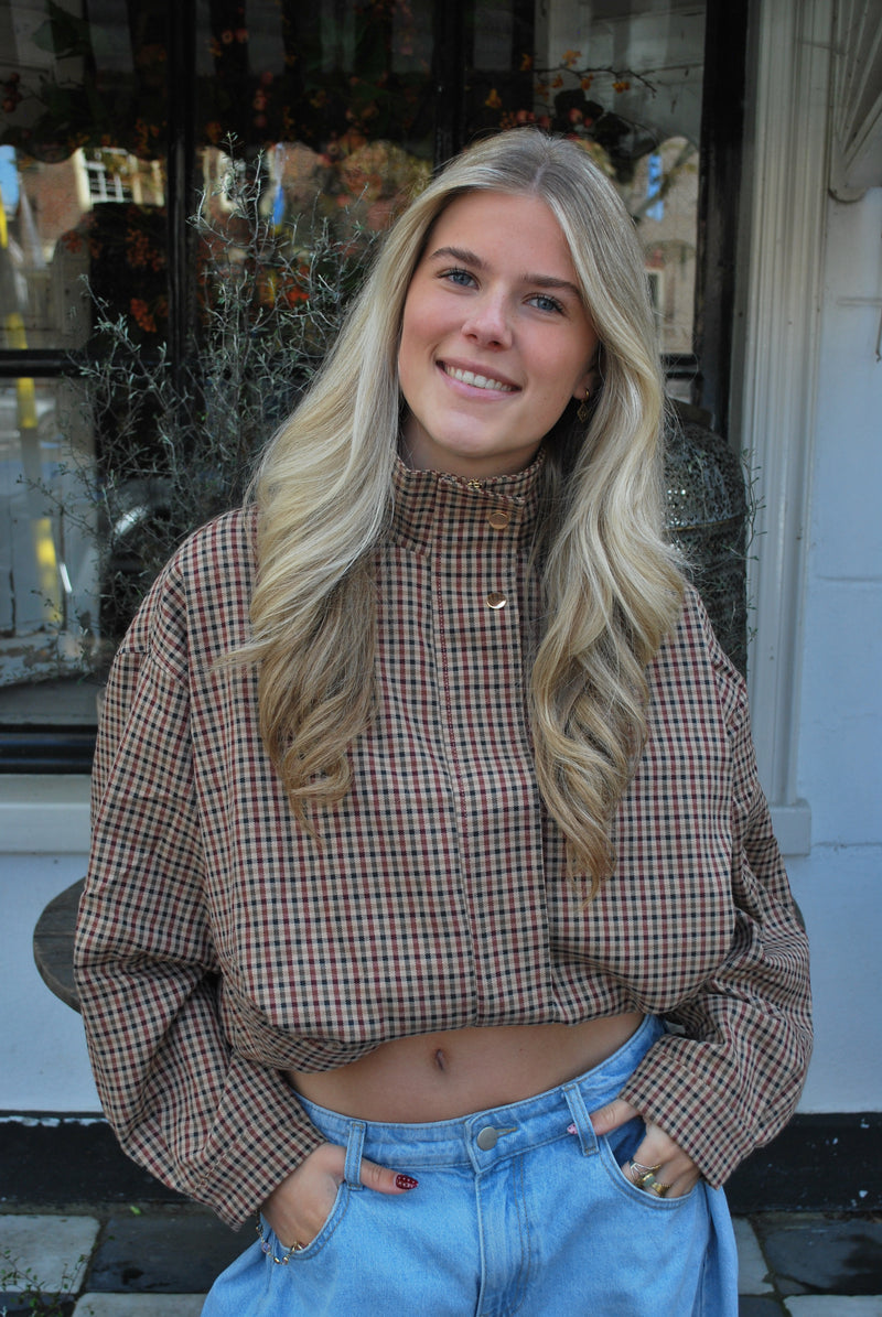 Mexx Geruit jasje – bruin
