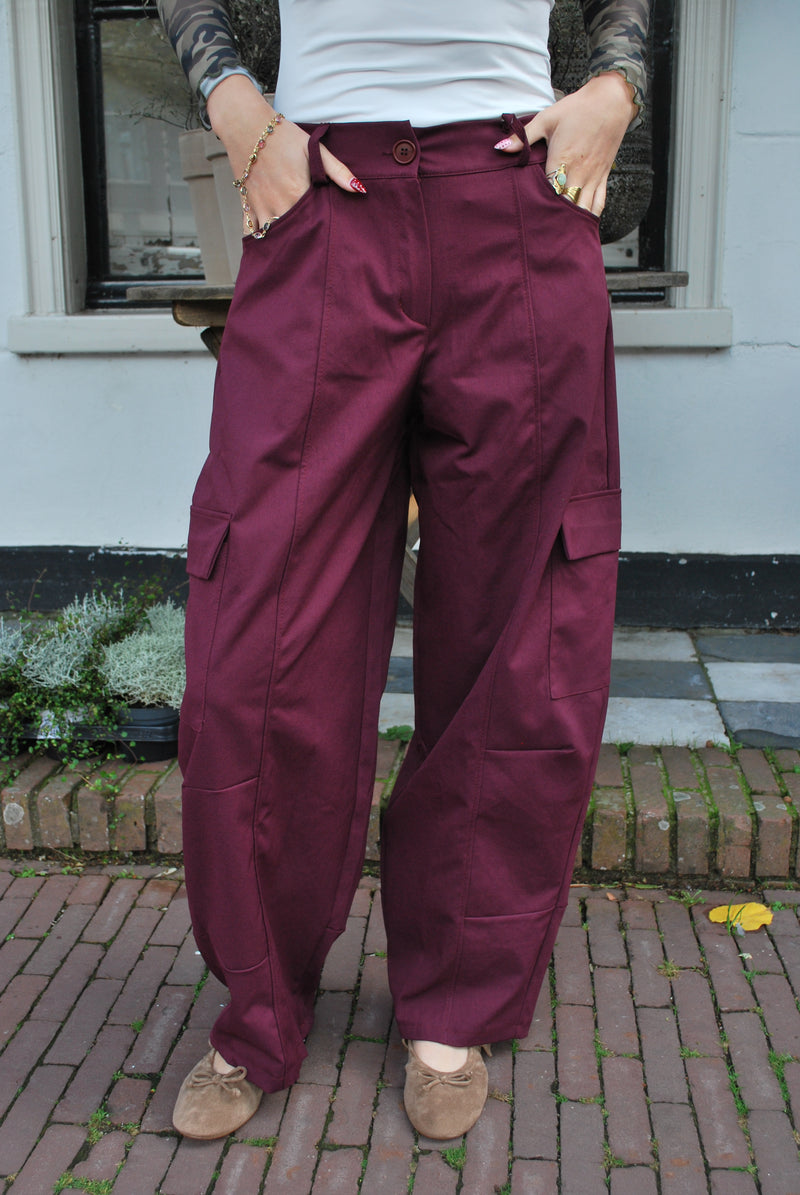Joy Cargo broek – bordeaux