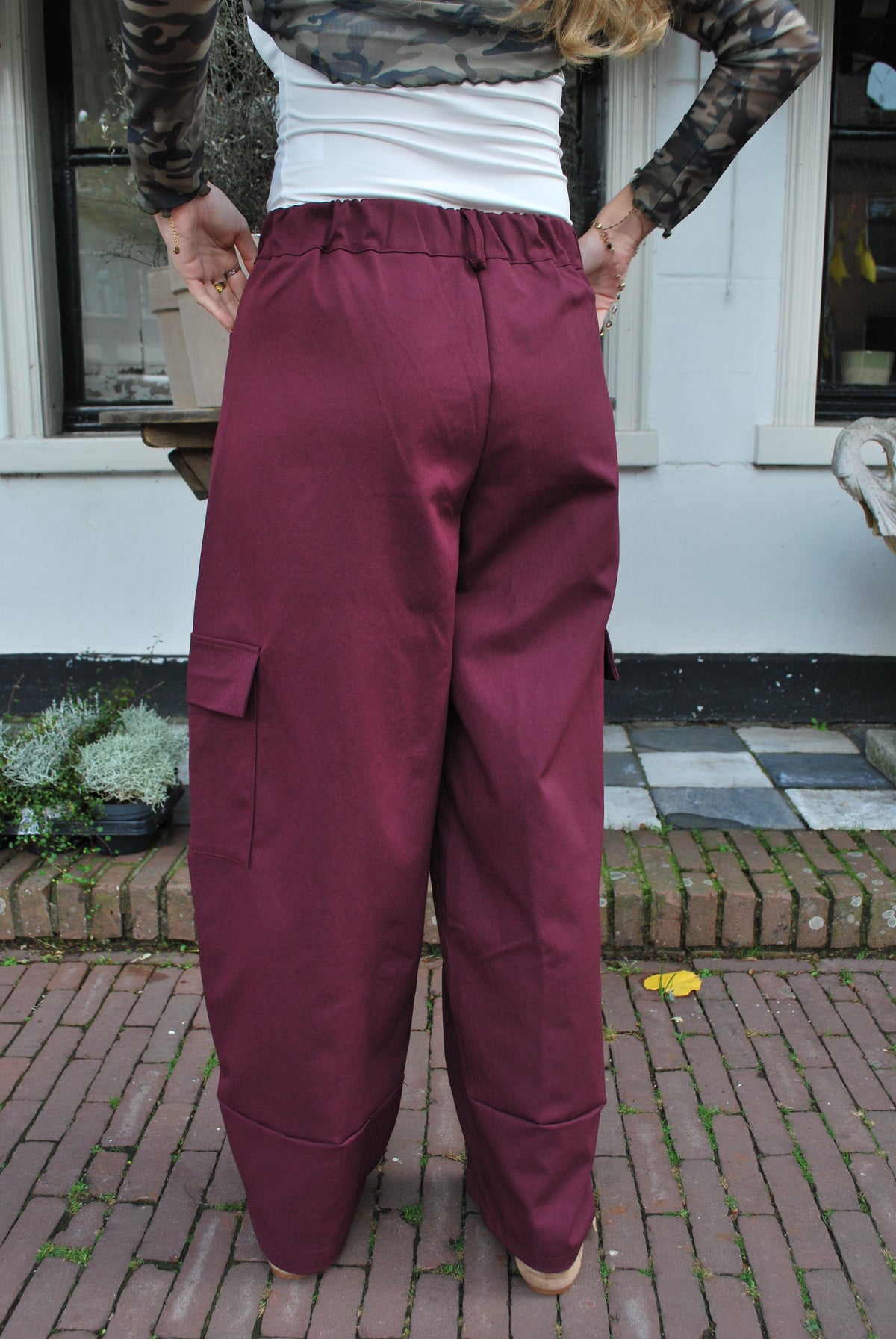 Joy Cargo broek – bordeaux