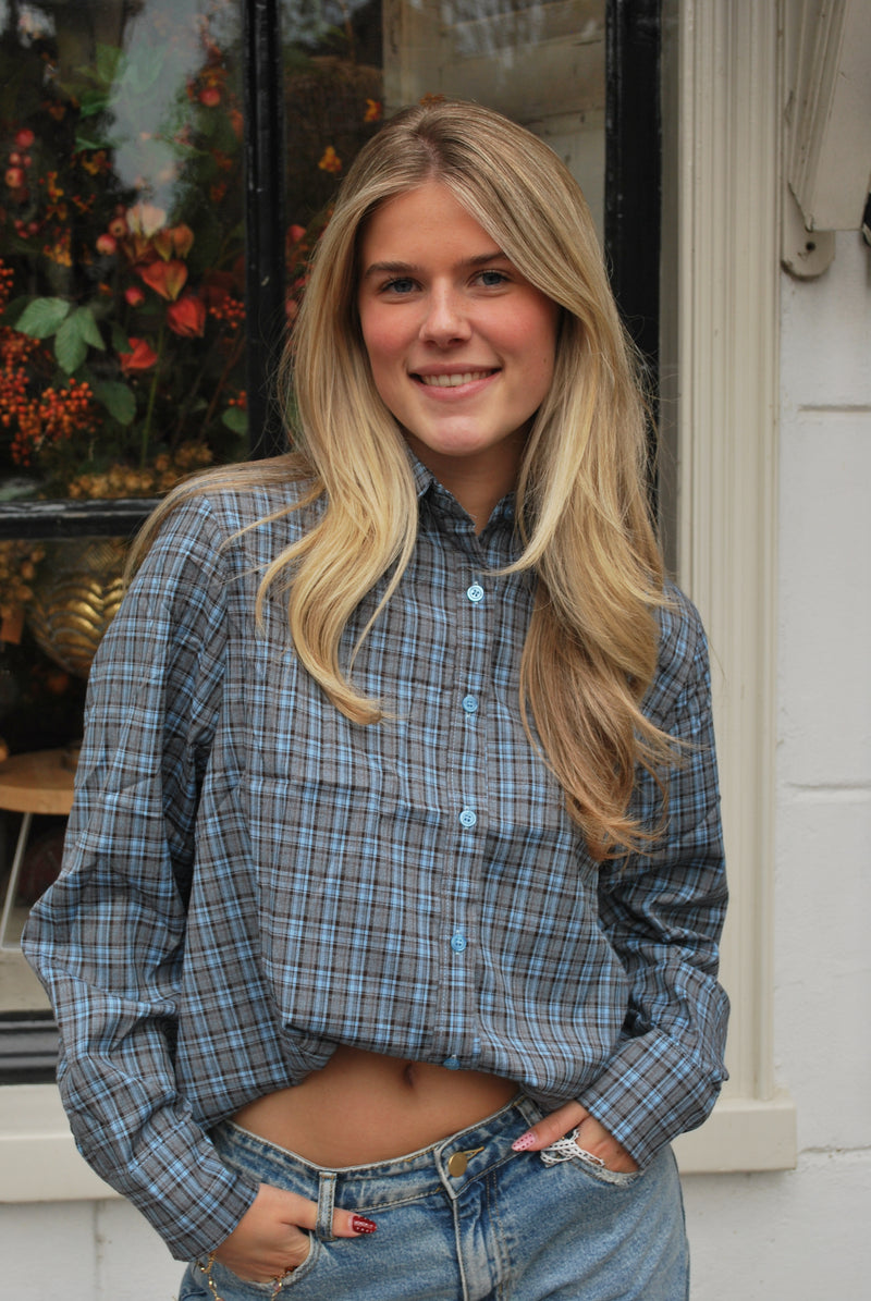 Veerle Geruite Blouse