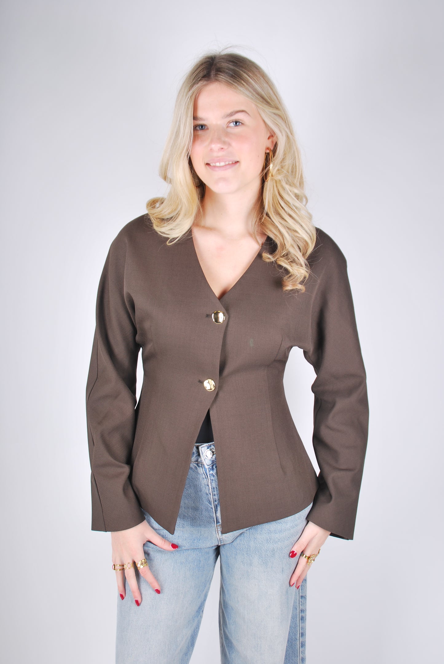 Sita Blazer - Bruin