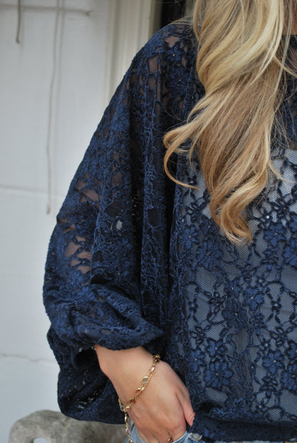 Reza Kanten Top - Blauw