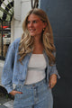 Jady Studs Jas - Lichtblauw