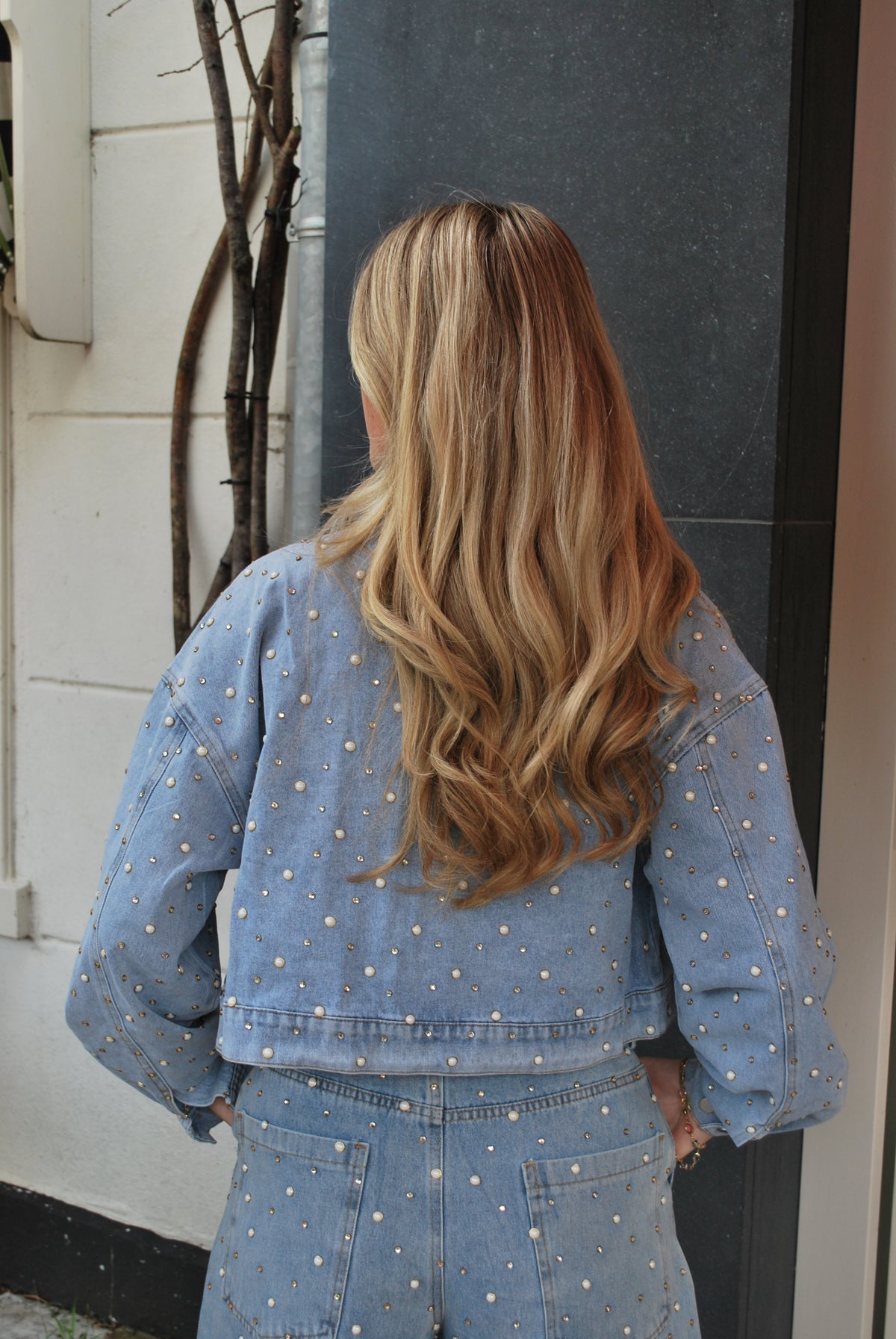 Jady Studs Jas - Lichtblauw