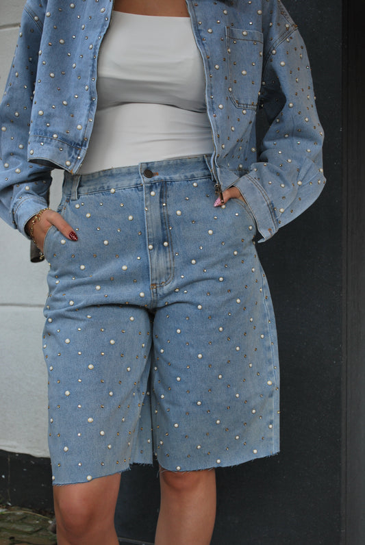 Jady Studs Jort - Lichtblauw