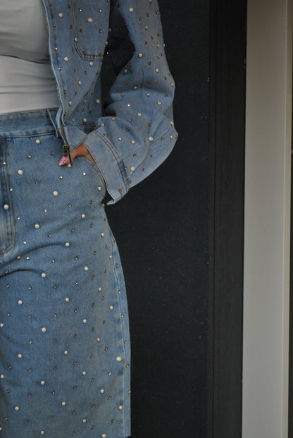 Jady Studs Jort - Lichtblauw
