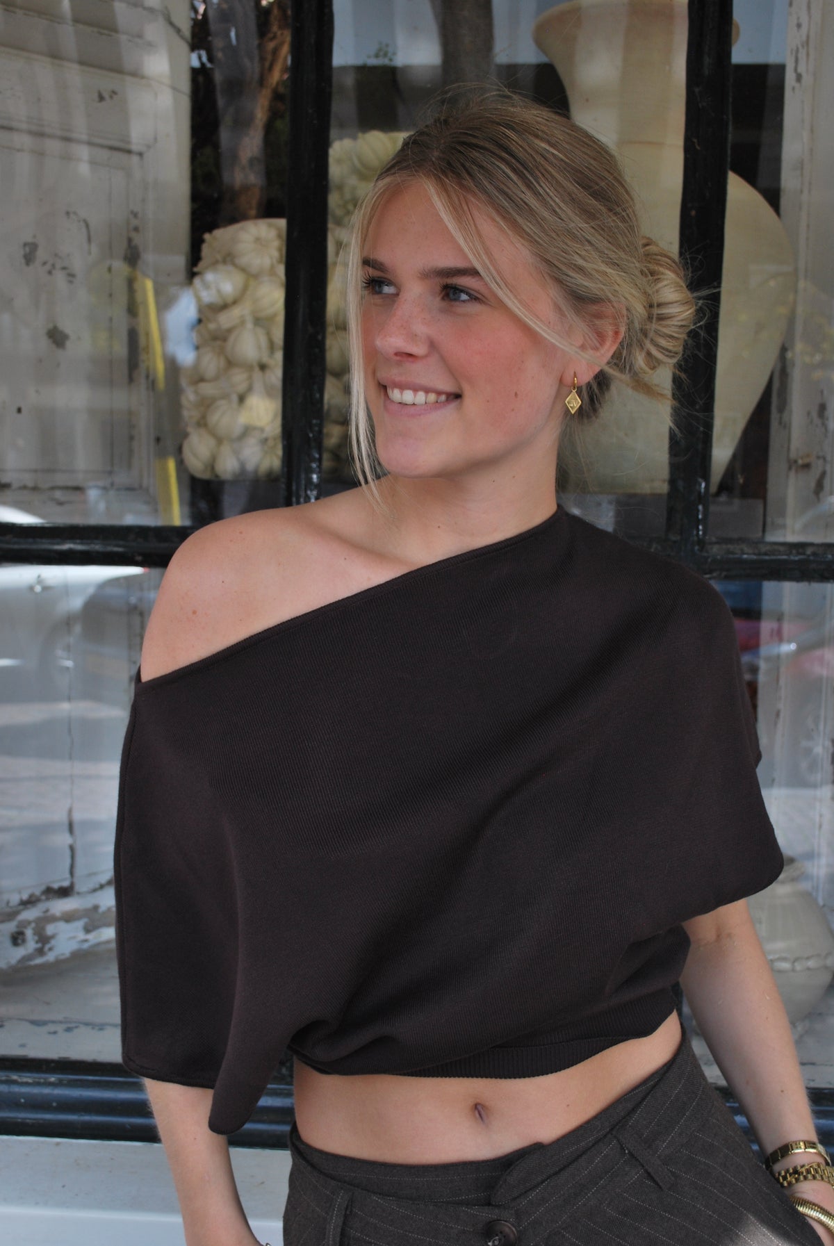 Lara Top - Bruin