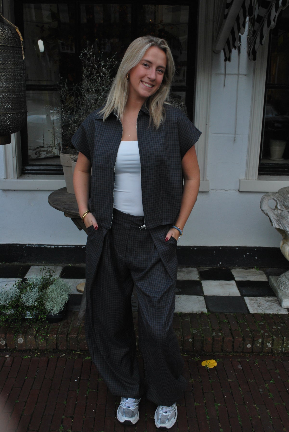 Kickel pantalon Ambika – geruit