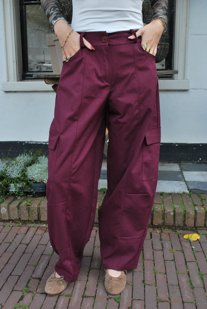 Joy Cargo broek – bordeaux