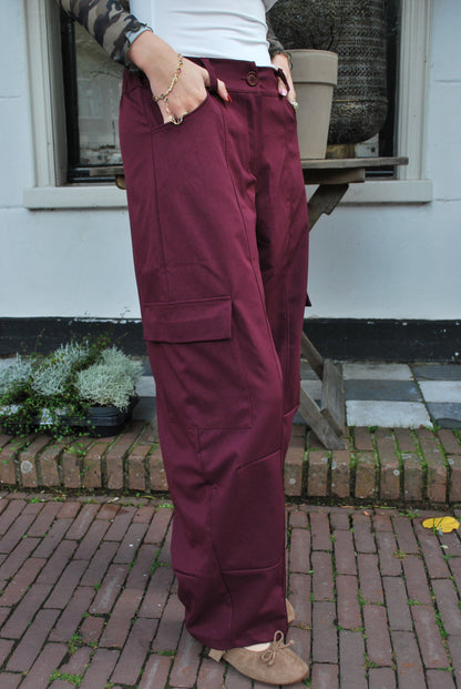 Joy Cargo broek – bordeaux