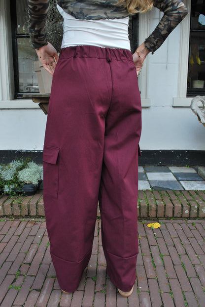 Joy Cargo broek – bordeaux