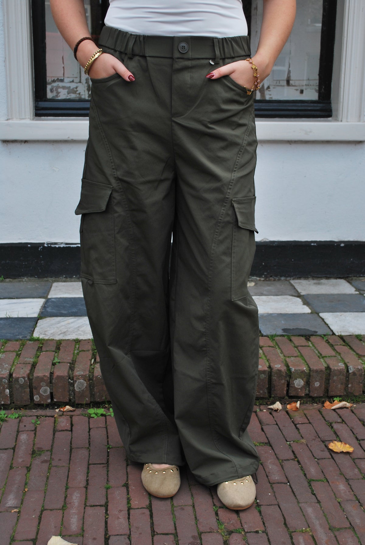 Alyna Ambika Cargo Broek - Groen