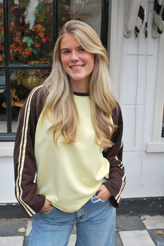 Emma Ambika Longsleeve - Bruin/Geel