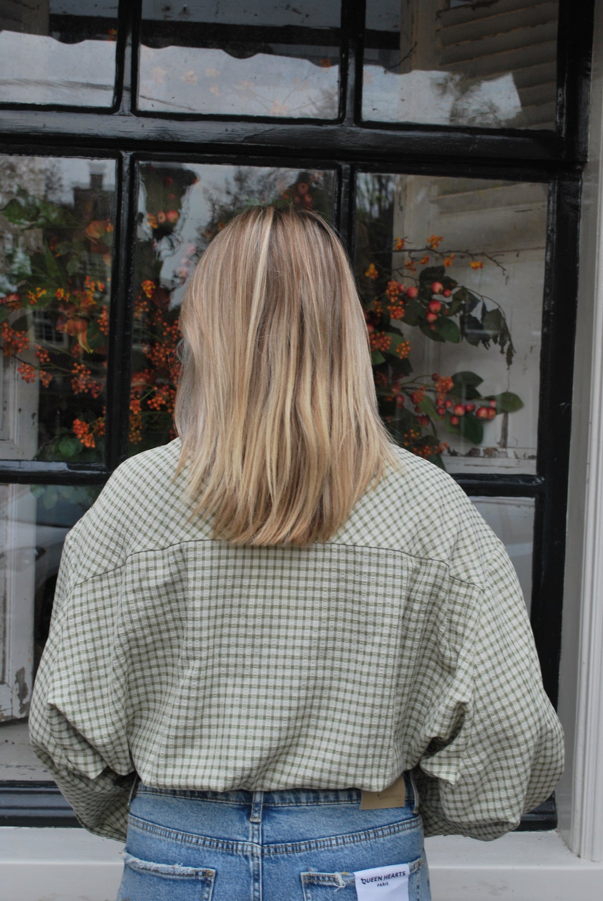 Meave Geruite Ambika Jas - Mintgroen