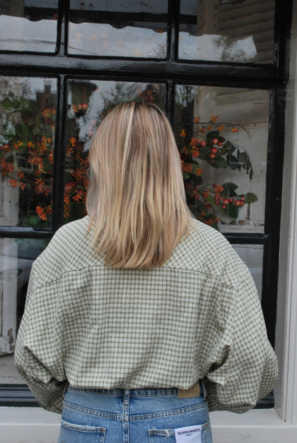 Meave Geruite Ambika Jas - Mintgroen