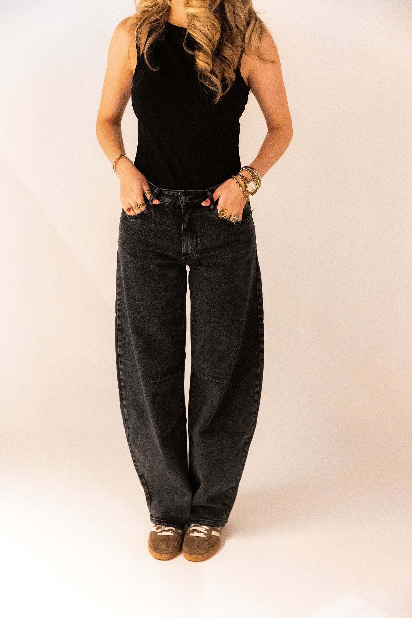 Bella Balloon Jeans - Zwart