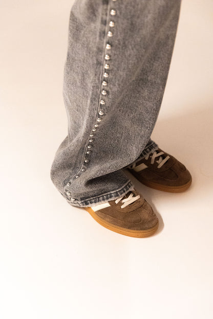 Emma Wide Leg Jeans - Grijs