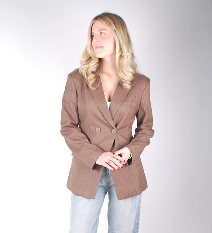 Silvi Blazer - Bruin/Streep
