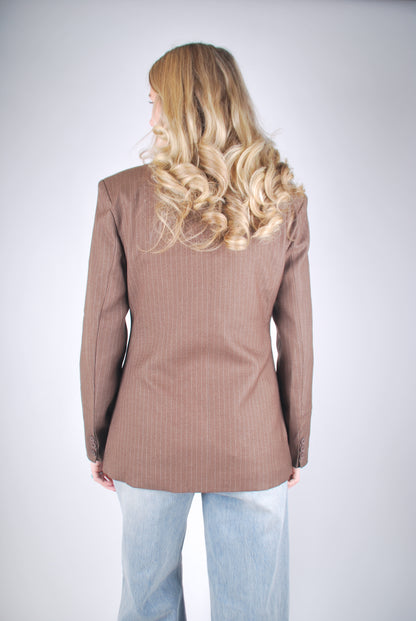 Silvi Blazer - Bruin/Streep